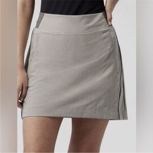 Athleta Brooklyn Textured Skirt Skort Gray White Shorts Tennis Active Pull On 12